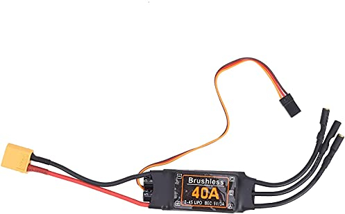 Eddwiin 40A Brushless ESC Speed Controller Ferngesteuerte Drohne 5V/3A BEC-Ausgang für RC-Drohnenflugzeuge Zubehör