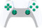 eXtremeRate Joysticks y Botones Metálicos para ps5 Mando, Repuestos de Thumbsticks Dpad ABXY de Metal, Tecla Analógica de Aluminio, Palanca Signo y Dirección para ps5 - No Incluye Control (Verde)
