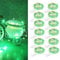 Guezuvoru Batteriebetriebene Lichterketten, 12 Stück 2m 20 LED wasserdichte Lichterketten, Sternenlichterketten für Schlafzimmer, Hochzeitsfeier, Weihnachtsdekoration - Grün
