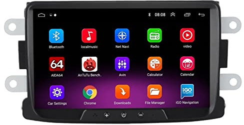 SFUOE 2 Android Android Radio Adatto for DACIA Sandero Duster Renault Captur Lada Xray 2 Logan 2 navigazione GPS Giocatore multimediale automatico WiFi In-Dash Video (Color : 1G 16G)