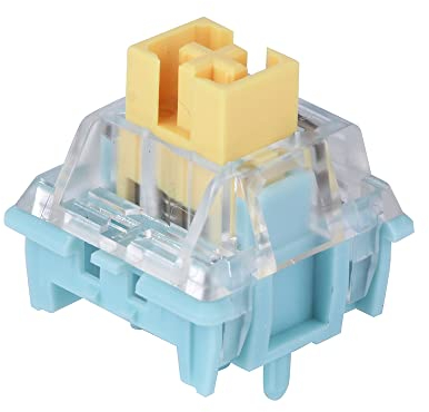 EPOMAKER Sea Salt Silent Mechanical Keyboard Switches Set, Pre-Lubed Linear Switch with LED Slot, 50g, 35 Pieces for Customizing Mechanical Gaming Keyboards