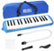 Soulmate Melodica-Instrument mit 32 Tasten, Luftklavier-Keyboard, Sopran, Melodica, Musikinstrument mit weichen langen Röhren, kurzen Mundstücken und Tragetasche für Kinder, Anfänger, Geschenk, Blau