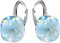 MŚ 1997 MENNICA ŚWIDNICKA Hängende Ohrringe 925 Silber mit Marken Kristall Zirkonia - Damen Schmuck Echt Silberne Hänge Ohrhanger Ideal Geschenge (Aquamarine Ignite)