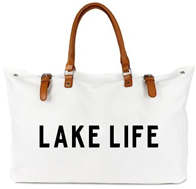 Borsa da spiaggia con manico in pelle vegana, borsa da spiaggia extra large da donna impermeabile a prova di sabbia, bianca, bianco, extra large