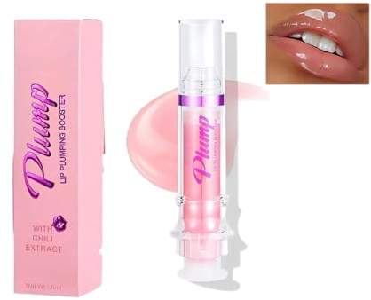 Girabella Lip Plumper, Plumping Lip Gloss, Lip Plumping Booster Gloss, Plump and Pout Lip Plumper, Hydrating & Nourishing Tinted Lip Balm Liquid Lipstick for Women (#3)
