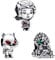 H.ZHENYUE Anhänger Charms 925 Sterling Silber Iron Throne Direwolf Dragon Mother with Zirconia Europäische Armbänder und Halskette,Schmuck Geschenk Weihnachten,Valentinstag,Muttertag Pack von 3 Damen
