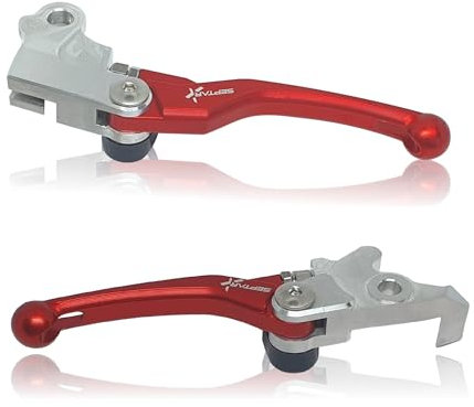 SEPTAR Paar Brems- / Kupplungshebel, verstellbar, kompatibel mit Beta rr 125 (2T) - 498 von 2012 bis 2025 (rot)