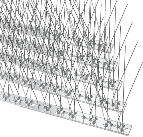 wohohoho Taubenabwehr Spikes Edelstahl Vogelabwehr, Vogelabwehr Spike (5m /20 Stück) Taubenspikes für Balkon Vogel abschreckung Abwehr Gegen tauben
