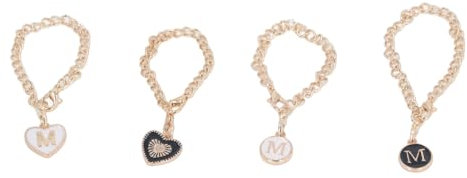 Pendentif Lettre pour Tasses, Accessoires Pendentif Initial, Verres Jetables, 4 Pièces