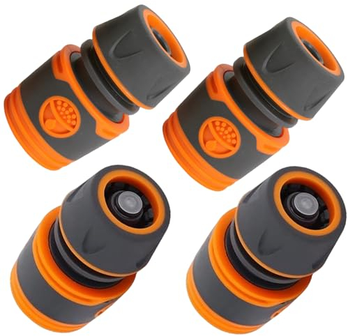 2 Stop Pack Hose Connector Set - Quick & Waterstop Connectors for Hose Ends, UV & Frostproof
