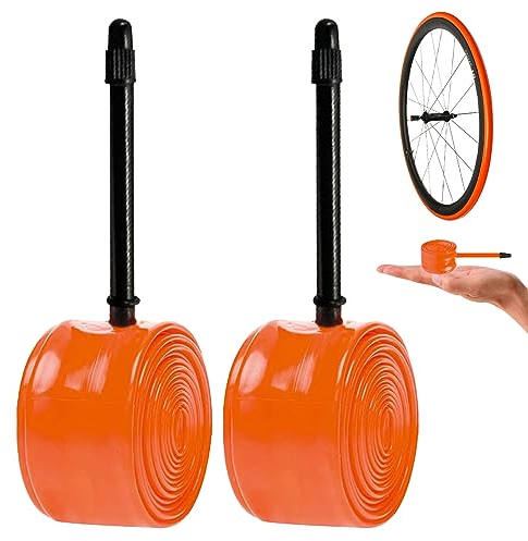 HoveeLuty 700c Schlauch für 700x18-32c 2 Stück Rennrad-Schlauch TPU-Material Leichter pannensicherer Fahrradschlauch für Unisex-Erwachsene Rennrad-Schlauch 65 mm Schlauch 700 x 28c Rennrad-Schlauch