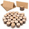 Bixury 30 Pcs Porte Noms de Table Porte-Cartes en Bois Porte-cartes de Table Rustique en Bois Stands Bois Cercle avec 30 Papiers Kraft Porte-photo pour Les Décorations de Mariage et Les Fêtes (30)
