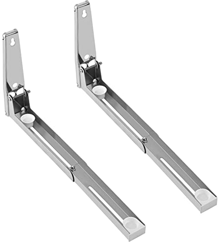 Estante Microondas Acero Inoxidable 2 Piezas Resistente Plegable Soporte Montaje Pared Cocina