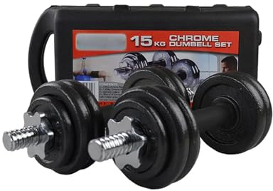 Cast Iron Adjustable Dumbbells Weight Barbell Set Men Women 15kg 20kg 30kg 50kg | Cast Iron Adjustable Dumbbells Weight Set | Training Equipment Home Gym Fitness (15, Kilograms)