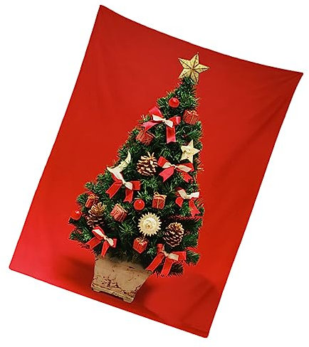 CORHAD Weihnachtswandteppich Polyester Weihnachtsdekoration Hängender Hintergrundstoff Für Festliche Wandgestaltung 150x200cm