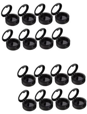 PAMINGONO 16pcs Eyeshadow Organizer Lightweight Empty Makeup Case for Travel Compact Eyeshadow Storage Box for Shades Blush and Foundations Cosmetic Container White