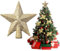 Stella per Albero di Natale, Puntale 6 cm, Christmas Tree Topper, Decorazione Natalizia