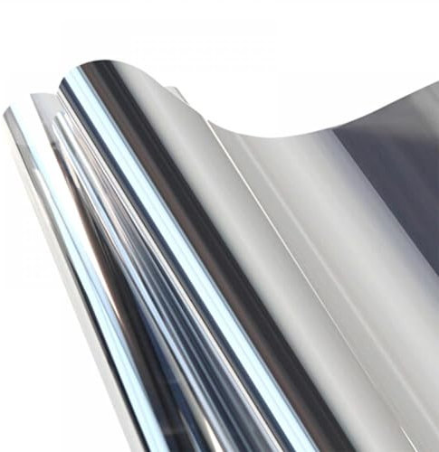 Snu209 - 50 protectores solares para ventanas de vidrio plateados, papel adhesivo a prueba de explosiones, color plateado, tamaño único