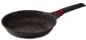 Baumalu, Granit Pro Frying Pan 20 cm – Non-Stick Ceramic Coating, Non-Deformable, Removable Handle, Suitable for Gas, Induction and Electric Cookers, Black