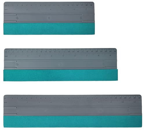 Set di 3 Pezzi di Spatola per Pellicole Adesive, Spatola Quadrata da 19/24/29 cm con Bordi in Feltro, Strumento per Pellicole Auto, Adatto per Pellicole Auto, Pellicole per Finestre, ecc (3)