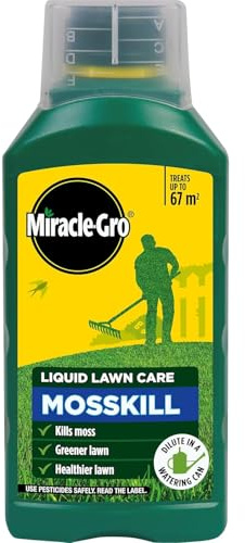 Miracle-Gro Mosskill Liquid Lawn Care 1L | Fast-Acting Lawn Treatment for Greener Grass & Effective Moss Control | Kills Moss & Nourishes Grass in One Easy Step