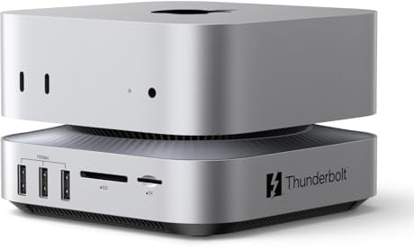 UGREEN Maxidok Thunderbolt 5 Docking Station Revodok Double Écran Extension | 10 en 1, 2 TBT5, 1 DisplayPort, Double 6K60Hz, Unique 8K60Hz, 120Gbps, SD TF 4.0, Boîtier M.2 SSD, pour Mac Mini M4 Pro M4