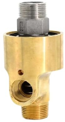 FUYUMIC HS40 DN40 1.5-3/4 inch Two Way Rotating Joint Two Direction Rotary Joint Water Air Oil Union Swivel Coupling Rotation Fitting(Left Thread)