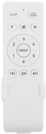 GALPADA Control Remoto para Ventilador de Techo Blanco 6 Velocidades y Diseño Fácil de Usar, Compatible Lámparas de Techo, Frecuencia 433 Mhz, Mando a Distancia