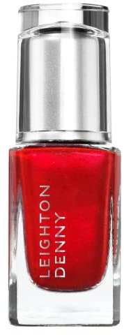 LEIGHTON DENNY Caught Red Handed Nail Polish, High Performance Red Nail Varnish, 12ml