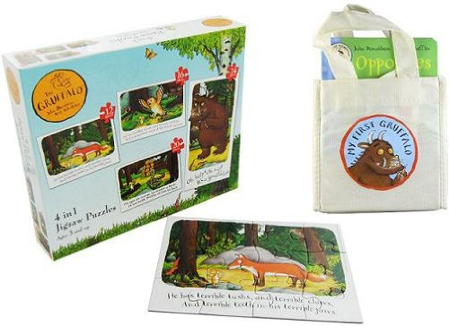 The Gruffalo Jigsaw Puzzles 4 in 1 Pack With My first Gruffalo Books Pack