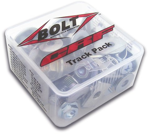 Bolt Motorcycle Hardware CRF Track Pack Hardware Kit (56 Pieces, Stainless Steel Bolts, Nuts, M6, M8, Motorcycle Track Repairs, Maintenance)