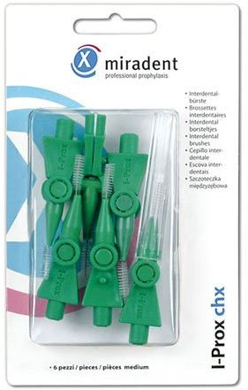 MIRADENT Interdentalbürste I-Prox CHX medi.grün 6 St