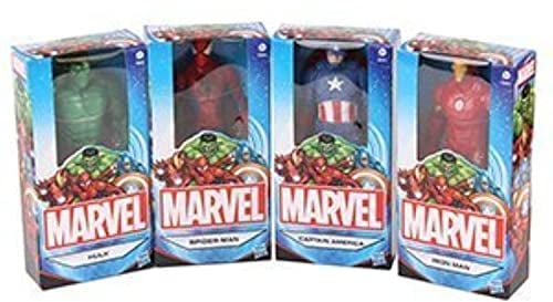 Spider-Man, Iron Man, Captain America & Hulk - 6 inch Marvel figures set of four
