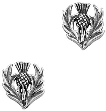 Schottische Distel - Ohrstecker aus Sterling Silber - Handgefertigt in Edinburgh