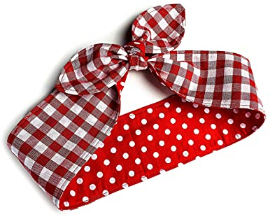 Haarband rockabilly Punkte Polka dots rot