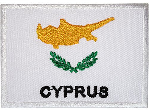 Aufnäher mit Zypern-Flagge, bestickt, zum Aufbügeln oder Aufnähen auf Kleidung, Jacke, Hemd, Tasche
