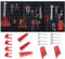 Froadp 120x60x2cm Panel Perforado de Metal Estantería de Pared Organizador Herramientas Pared con 17 Ganchos Sistema de Almacenamiento para Hogar Cobertizo Taller o Garaje (Negro+Rojo)