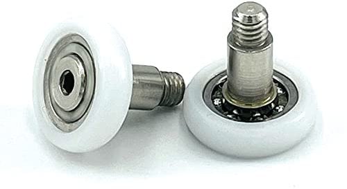 Cuscinetti Box Doccia VR - Kit 2 Pezzi Made in Italy di Rotelle a Sfera di Ricambio in Acciaio Ruote Box Doccia per Porte a Scorrimento AJB-22-26