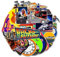 Top Stickers ! Set von 50 Kleine Back to the Future Aufkleber - Über 6 cm - Premium Qualität - Nicht Vulgär – Fashion, Stil, Bombe, Graffiti - Anpassung Laptop, Gepäck, Scrapbooking