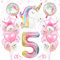 Einhorn 5 Geburtstag Deko, Geburtstagsdeko 5. Mädchen, Folienballon Einhorn Deko, 5 Jahr Geburtstag Luftballons Rosa, Einhorn Themen Ballons für 5 Jahre Mädchen Geburtstag Party