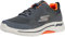 Skechers Go Walk Arch Fit Idyllic, Zapatillas Hombre, Ribete Naranja Sintético Textil Carbón, 45.5 EU
