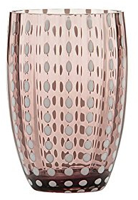 Zafferano Set 6 perle Tumbler bicchiere d'acqua ametista