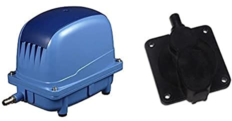 AquaForte Energiesparende Luftpumpe AP-45, 47 l/min (bei 1 m), Max. Druck: 3 m, 25 W + Luftkammerset AP-35/45 Luftkammersatz, Ersatzteil, Schwarz, Weiß