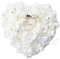 Zukmuk Cuscino Portafedi Bianco Cuscino per Fedi Nuziali Portatore Rosa Romantico Scatola per Anello a Forma di Cuore (Bianco 1, 16 * 17 * 7 cm)