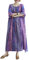 Versear Robe Longue en Coton Casual pour Femme Manches Courtes Robe Maxi Bohème pour la Plage d'été Grande Taille avec Poches Violet foncé, Taille Unique