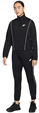 Nike NSW ESSNTL PQE Trainingsanzug Black/White/White S