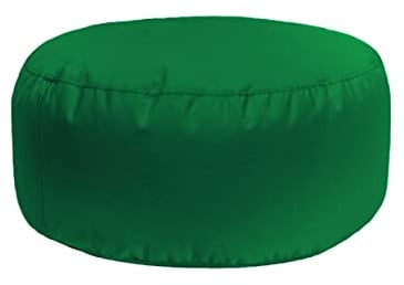 Bruni Pouf Sitzhocker L in Tannengrün – runder Sitzpouf, Indoor und Outdoor als Fußhocker, Yoga-Sitzkissen, Meditationskissen geeignet, in Deutschland gefertigt