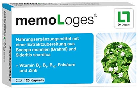 memoLoges® - 120 Kapseln - Nahrungsergänzung mit patentierten Pflanzen-Extrakten für ein besseres Erinnerungsvermögen im Alter