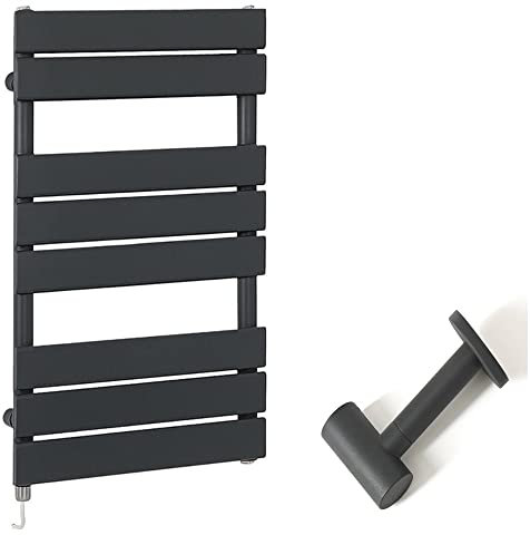 Milano Lustro 400W Anthracite Flat Panel Electric Heated Towel Rail Cable Cover - 825mm x 450mm