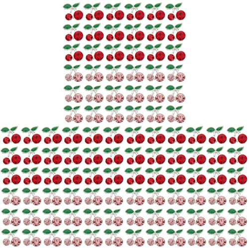 LALAFINA 108pcs Cherry Nail Art Charms Nail Studs Fruit Cherry Slices for Women Jewelry for Art Designs